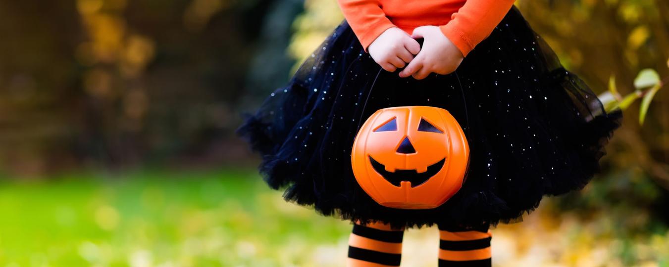 Child trick-or-treating on Halloween